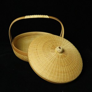 Handmade <b>Bamboo</b> <b>Basket</b> Round With Lid Food Container Storage Tea Set Box Multifunctional Woven <b>Basket</b> - Product Image 4