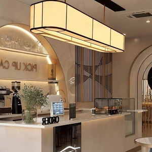 Lustre ovale moderne en tissu LED à six têtes pour restaurant, hôtel, bar, comptoir, lampe décorative pour la maison - Product Image 5