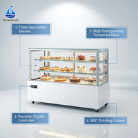 Vitrine Réfrigérée Commerciale pour Gâteaux et Pâtisseries – Armoire de Présentation pour Boulangerie, Pâtisserie, Café