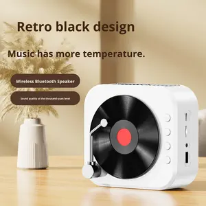 เครื่องเล่นซีดีแบบหมุนได้ สไตล์เรโทร ระบบเสียงโฮมเธียเตอร์ไร้สาย สำหรับใช้งานกลางแจ้ง ลำโพงพกพาขนาดเล็กตั้งโต๊ะ ไม่มีรีโมทคอนโทรล - Product Image 3