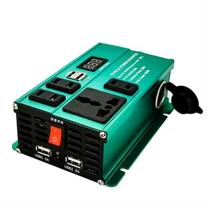 卡车拖拉机电压转换器500w 1000w 300w 400w 12v 24v至220v改进型汽车功率逆变器汽车电压逆变器