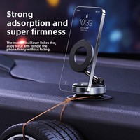 Support Téléphone Magnétique Pliant en Alliage Robuste pour Bureau, Mur, Voiture, Pare-brise, Tableau de Bord