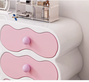 Coiffeuse en bois massif laqué, pour chambre à coucher, style moderne et épuré pour petit appartement, coiffeuse de chevet - Product Image 6