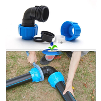 Kit de système d'irrigation goutte à goutte d'eau agricole Accessoires Raccords de tuyaux goutte à goutte 25mm Connecteur à compression Vannes de tuyau en plastique