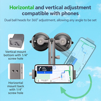 Support de tablette FANAUE en alliage d'aluminium léger et flexible, rotatif à 360 degrés, avec ventouse, compatible avec les iPad