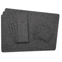Style chaud gris polyester feutre luxe carré napperons nouveau modèle mariage thé Bar sous-verres pour nourriture bière Table tampons