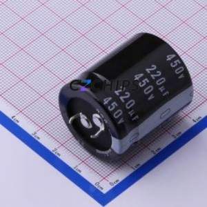 Condensador Electrolítico de Aluminio LGX2W221MELB35 de Montaje a Presión (THT), D30xL35mm 220uF 20% 450V 10mm - Product Image 1