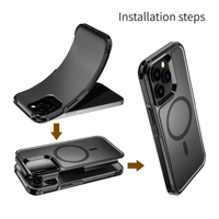 Étui de téléphone robuste et résistant aux chocs en PC+TPU avec emballage en boîte en papier pour iPhone 13 14 15 16 Pro Max