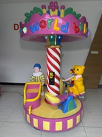 Manège miniature pour enfants à 3 places, machine de divertissement à monnayeur multi-paiements pour centre de divertissement familial