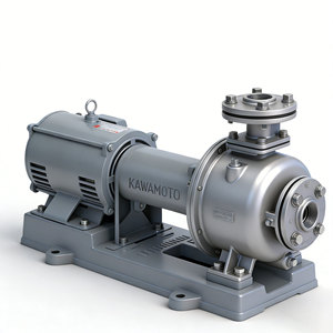 Bomba Centrífuga Kawamoto, Salida de 50 mm, Motor Eléctrico Trifásico de 1 HP, Conexión de Brida, Fabricada en Japón - Product Image 4