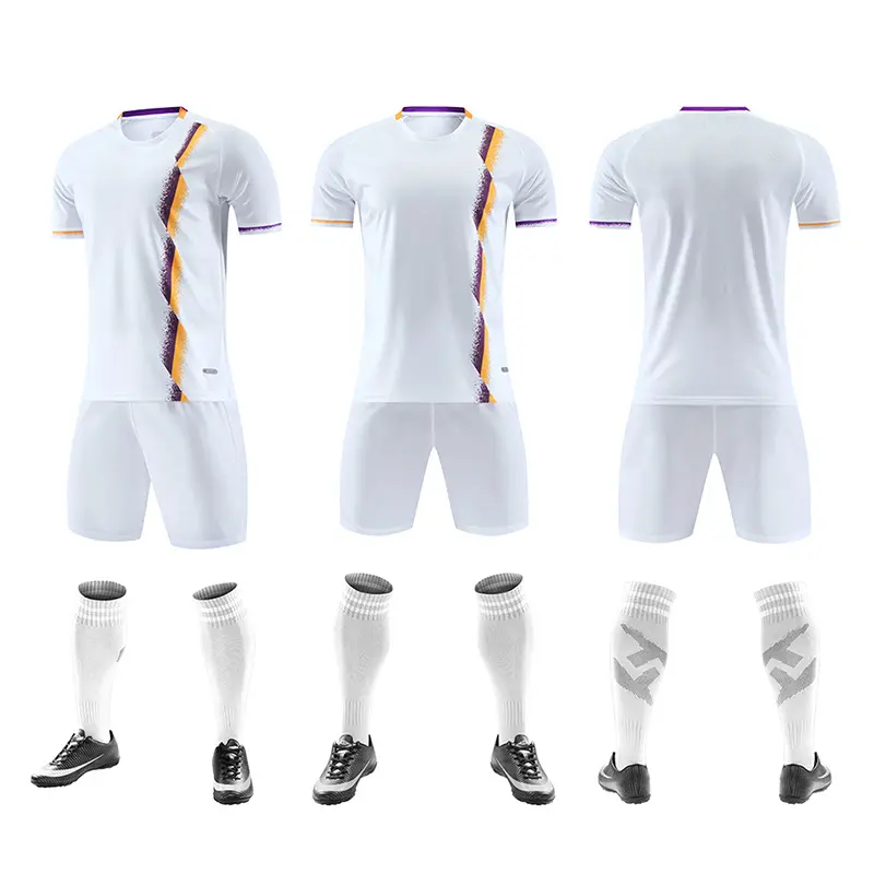 Grosir kit sepakbola tim sekolah pakaian olahraga sepak bola kustom sublimasi cetak digital seragam sepak bola anak-anak dewasa