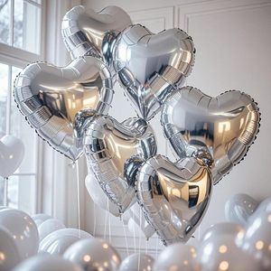 Ballon Cœur Métallique Rouge de 18 Pouces en Gros pour Mariage, Saint-Valentin, Anniversaire - Décoration Individuelle en Forme de Cœur pour Fête - Product Image 5