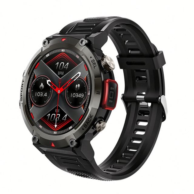 S100 With Flashlight Smart Watch New Men's Wrist Round 1.45 Inch Sports Outdoor Fitness Bracelet Reloj Smartwatch
