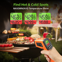 Thermomètre infrarouge numérique industriel sans contact, portable, LCD, USB, plastique, OEM/ODM, sensible, IP43, pistolet de laboratoire -50 550