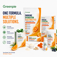 Poudre d'électrolytes Greenpie personnalisée pour le soutien immunitaire, vitamine C, zinc, vitamines B, électrolytes immunitaires