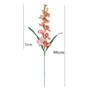 Flor Artificial de Gladiolo Monet Garden, Tallo Individual, 9 Cabezas, Plástico y Seda, Decoración para el Hogar, Accesorio para Bodas - Product Image 5