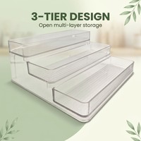 Étagère de rangement moderne à trois niveaux, montage sans outil, pour salon, cuisine, salle de bain, coiffeuse