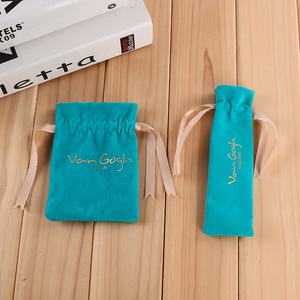 Di velluto personalizzata coulisse blu panno di imballaggio blu sacchetto di velluto con coulisse velluto <span class=keywords><strong>7x9</strong></span> - Product Image 5