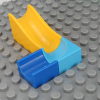Accessoires et composants de blocs de construction à grandes particules, pièces de piste de glisse à billes, jouets d'assemblage pour enfants - Plastique ABS