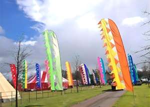 Дешевые пользовательские фестивальные флаги рекламные водонепроницаемые каплевидные фестивальные флаги - Product Image 5