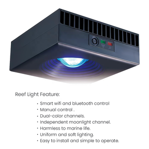 Jebao Jecod Série MSQ Lumière LED d'aquarium intelligente à spectre complet WiFi Bluetooth manuelle double lumière lunaire Récif marin Aquarium MSQ-50W - Product Image 3