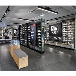 运动服装运动鞋鞋店漂亮耐用的壁架展示架搁板嵌套桌