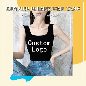 Wholesale Casual Designer Women's Summer Sleeveless Tank <b>Tops</b> Knitted Breathable Pure Cotton Quick Dry Crop <b>Top</b> for Girls - Product Image 2