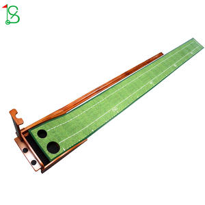 เครื่องฝึกซ้อมพัตต์กอล์ฟ Ss พร้อมแผ่นรองทำจากใยไม้และ EVA สำหรับฝึกซ้อมในร่มและกลางแจ้ง พร้อมรูและไม้บรรทัดวัดระยะ - Product Image 1