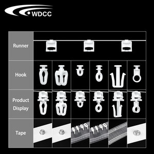 रिपल फोल्ड कर्टेन कैरियर रनर एस वेव कर्टेन रनर ट्रैक प्लास्टिक - Product Image 5