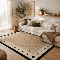 Vintage Style Area Rug Wipeable Easy Clean Stain Resistant Carpet Custom Living Room Non-slip Wear-resistant Waterproof OEM Rugs