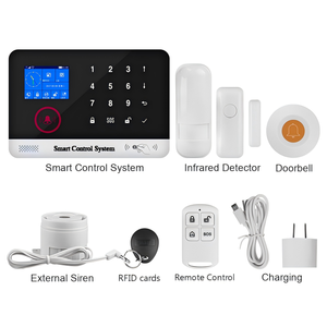 Système d'alarme intelligent sans fil DIY pour maison connectée, WiFi GSM, clavier LCD, panneau tactile, détecteur de mouvement PIR, alerte de fuite de gaz combustible pour magasin - Product Image 6