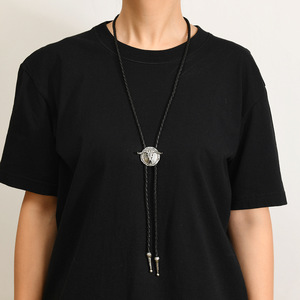 Collana Yiwu transfrontaliera euroamericana personalizzata con cordino cerato intrecciato e accenti in lega a testa di bue, stile vintage western, <span class=keywords><strong>Bolero</strong></span> - Product Image 4