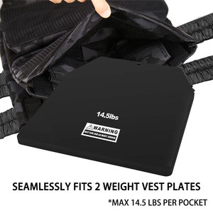 FR Gilet เดอกล้ามเนื้อส่วนบุคคลเทการฝึกอบรม A La หลักสูตรลายตารางปอร์ปอร์ต-แผ่นโลหะเทการฝึกอบรม Tactique - Product Image 4