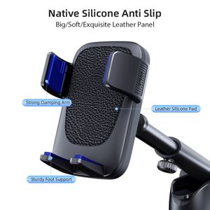 Support universel de téléphone pour tableau de bord de voiture à dégagement rapide par un bouton, support de téléphone mobile rétractable à ventouse pour pare-brise et bureau - Product Image 5