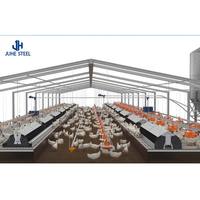 Pas cher nouveau design poulailler poulailler élevage de volaille préfabriqué moderne serre hangar grand poulailler ferme à vendre