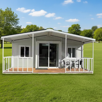 Maison préfabriquée de luxe en acier de 40 pieds, extensible et pliable, conteneur habitable personnalisé, maison préfabriquée de 20/30/40 pieds