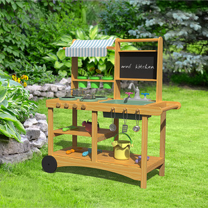 2024 New Design Cooking Pretend Play <strong>Outdoor</strong> Wooden <strong>Mud</strong> <strong>Kitchen</strong> Play Set for Kids - Product Image 3