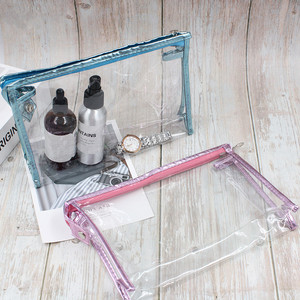 Suministro directo de fábrica: Bolsa de aseo transparente de PVC, bolsa de almacenamiento de cosméticos, bolsa de aseo de viaje impermeable de gran capacidad - Product Image 1