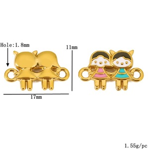 Colgante de Acero Inoxidable Esmaltado con Diseño de Flor Margarita Arcoíris, Accesorios de Joyería DIY, Dijes Unisex para Regalo, Yiwu WLL249 - Product Image 2