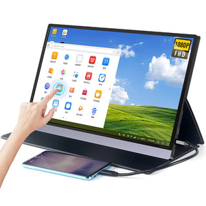 FHD הכפול מסך 15.6 אינץ נייד צג מגע מסך Led משחקי צג עם USB סוג-c/HD עבור מתג/<span class=keywords><strong>PS4</strong></span>/XBOX/מחשב נייד/מחשב - Product Image 1