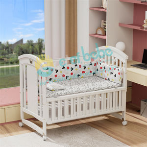 CLAF BEBE Cunas de bebé de madera maciza de alta calidad Cama de bebé multifunción sólida - Product Image 4