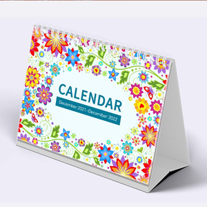 Calendrier hebdomadaire Positivité Floral Desktop Flip Chart Calendrier de bureau inspirant avec des citations de <span class=keywords><strong>motivation</strong></span> - Product Image 1
