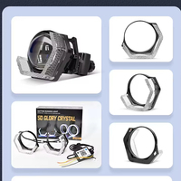 Bombillas LED para Automóvil con Ojo de Ángel de 3.0 Pulgadas, Luz Diurna Tricolor WRGB, Luz Diurna I8 V30, Faro Delantero de 12V