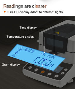 OEM Hergestellt in China Fabrik Großhandel LCD 110g Halogen-Wärmelampe Trocknungsmaschine Feuchtigkeitsanalysator 10mg - Product Image 4