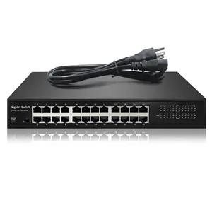 Cost effective Fixed Vlan Support 24 Port unmanaged Gigabit Ethernet Switch With Rack Ears