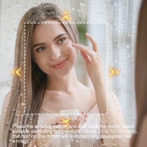 Miroir intelligent de salle de bains à Led, miroir éclairé avec lecteur de musique et horloge - Product Image 6