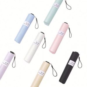 <b>Mini</b> Sun Travel Uv Upf 50 Handle Coating Layer Fabric Compact Small Portable <b>Backpack</b> Folding Purse Pocket Umbrella - Product Image 4