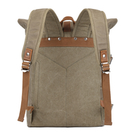 Moraillon Rolltop avec logo personnalisé sac à dos en toile antivol pour hommes avec intercalaire pour ordinateur portable sac à dos vintage pour étudiants