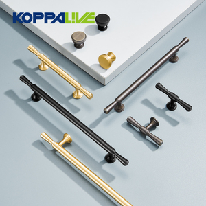 Koppalive Nordic nhà bếp <span class=keywords><strong>knobs</strong></span> và xử lý 320mm ngăn kéo kéo t Bar Antique Brass tủ xử lý - Product Image 1