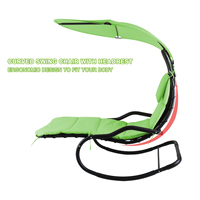 Chaise longue suspendue robuste chaise longue de rêve chaise porche balançoire hamac chaise auvent extérieur en acier à bascule soleil salon lit